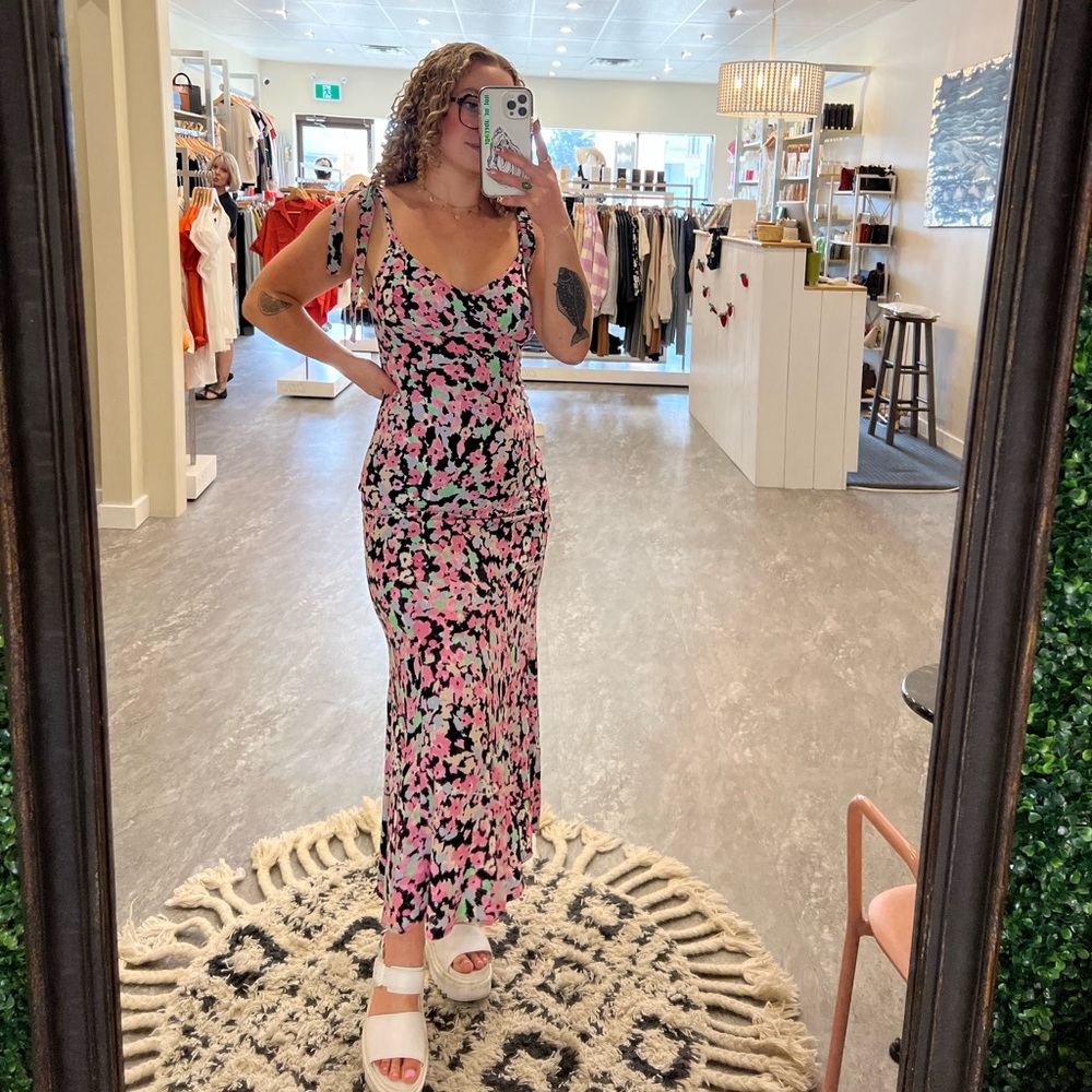 Saltwater LUXE Pink and Black Maxi Dress